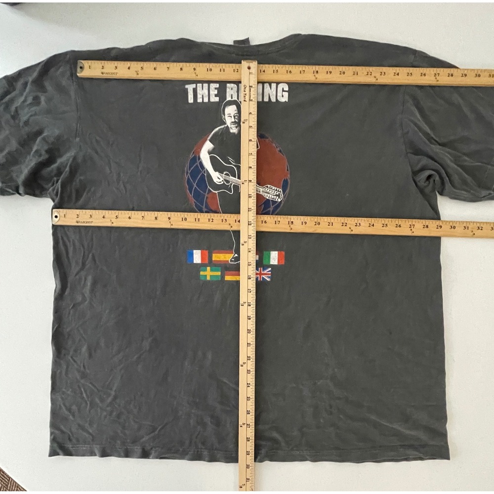 Bruce Springsteen The Rising World Tour T-Shirt Mens XXL Gray Garment Dyed - Picture 5 of 7